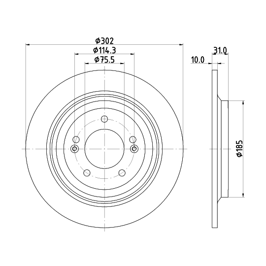 MDC2835C - Brake Disc 