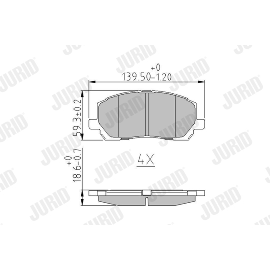 572636J - Brake Pad Set, disc brake 