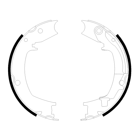 MFR616 - Brake Shoe Set, parking brake 