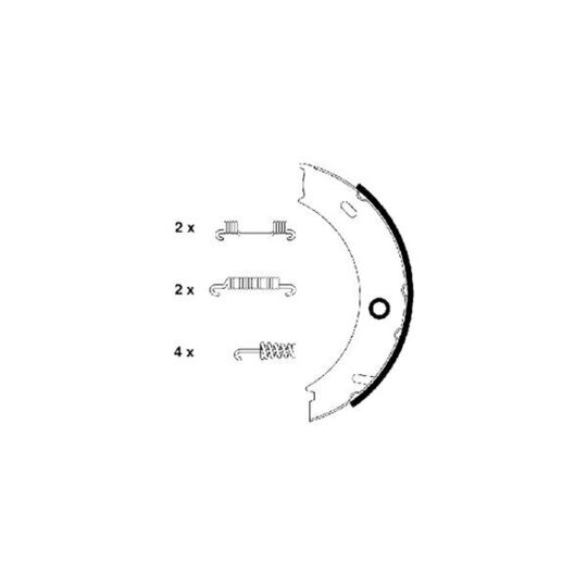 MFR498 - Brake Shoe Set, parking brake 