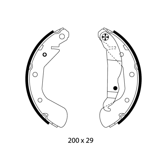 MFR594 - Brake Shoe Set 