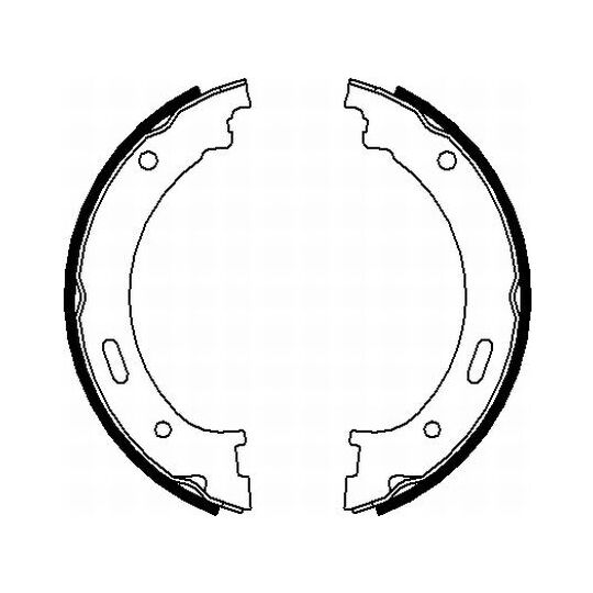 MFR710 - Brake Shoe Set, parking brake 