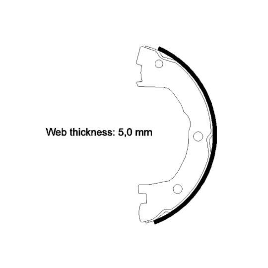 MFR526 - Brake Shoe Set, parking brake 