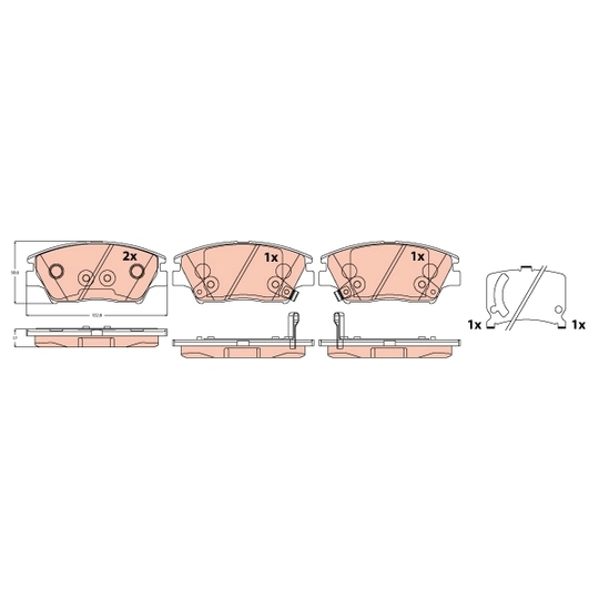 GDB2371 - Brake Pad Set, disc brake 