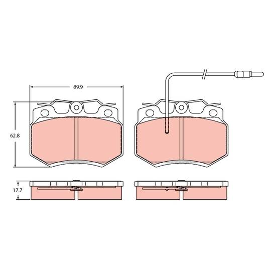 GDB2454 - Brake Pad Set, disc brake 