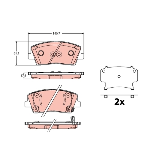 GDB2375 - Brake Pad Set, disc brake 