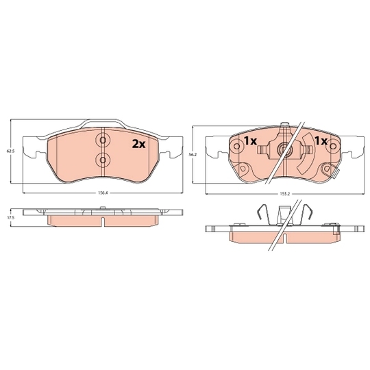 GDB2383 - Brake Pad Set, disc brake 