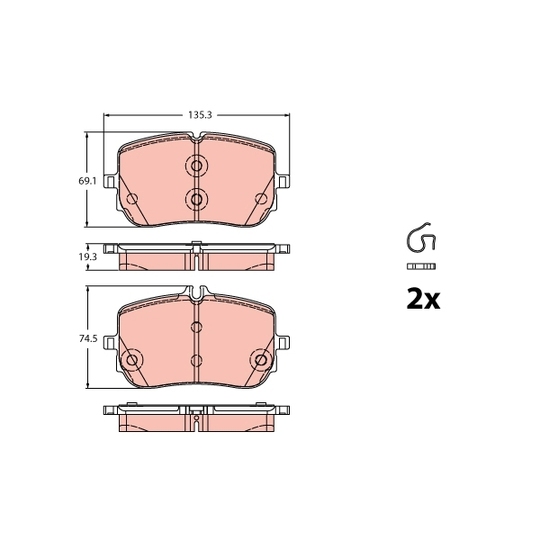 GDB2433 - Brake Pad Set, disc brake 