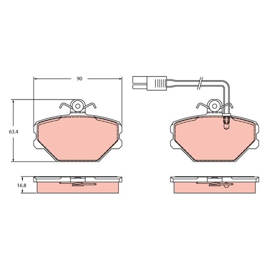 GDB2396 - Brake Pad Set, disc brake 