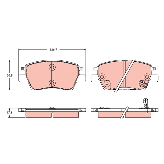 GDB2387 - Brake Pad Set, disc brake 