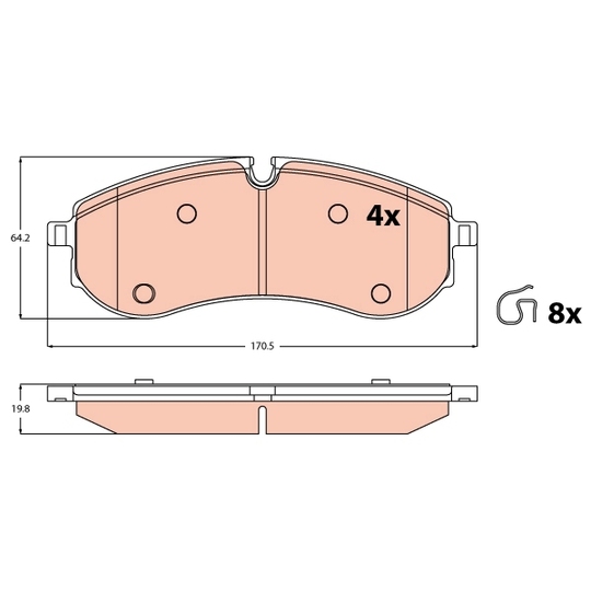 GDB2382 - Brake Pad Set, disc brake 