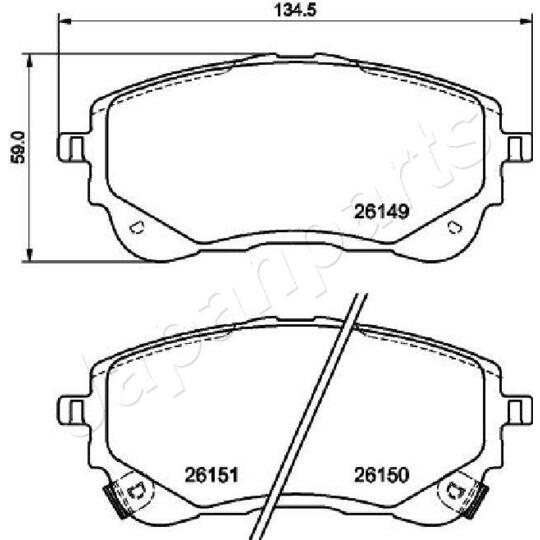 PA-2027AF - Brake Pad Set, disc brake 