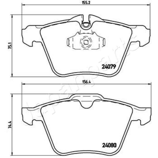 PA-0341AF - Brake Pad Set, disc brake 