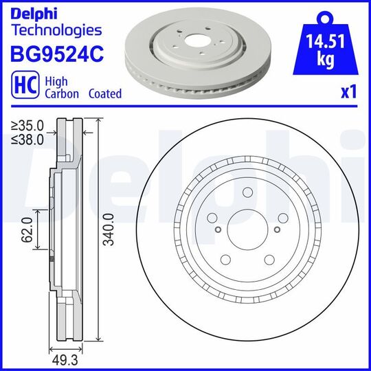 BG9524C - Brake Disc 