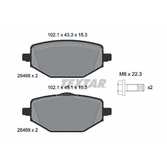 2646801 - Piduriklotsi komplekt, ketaspidur 