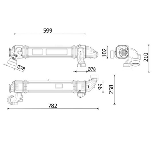 CE 53 000P - Cooler, exhaust gas recirculation 