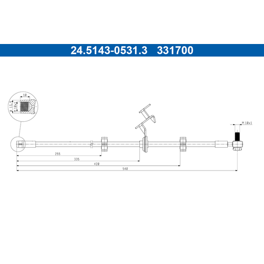 24.5143-0531.3 - Brake Hose 