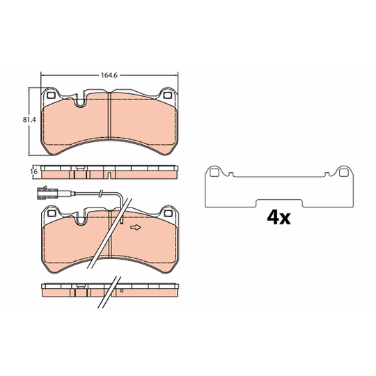 GDB2306 - Brake Pad Set, disc brake 