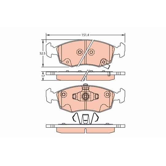 GDB2301 - Brake Pad Set, disc brake 