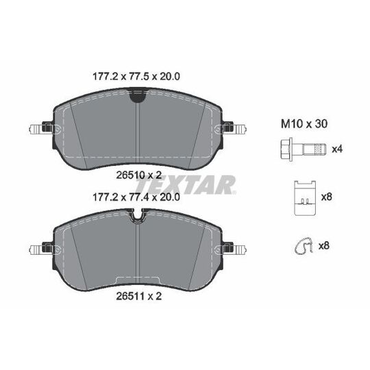 2651001 - Brake Pad Set, disc brake 