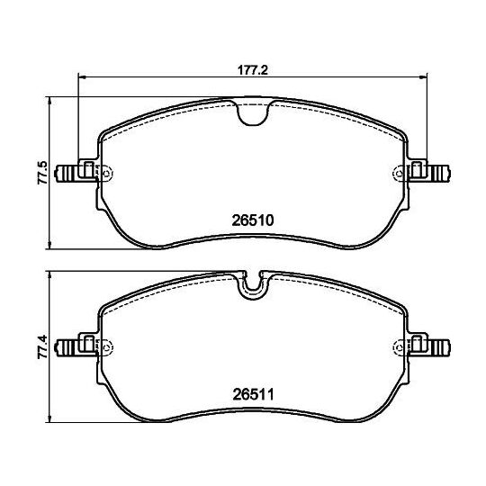 8DB 355 044-251 - Brake Pad Set, disc brake 