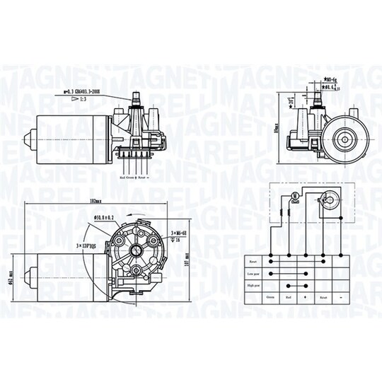 064376800010 - Wiper Motor 