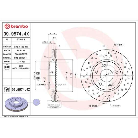 09.9574.4X - Bromsskiva 