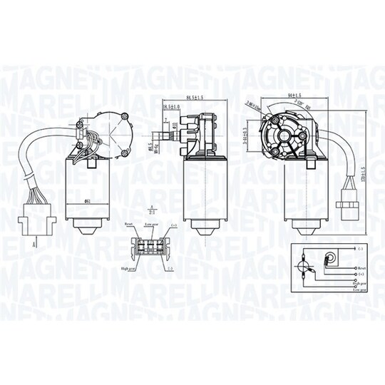 064370800010 - Wiper Motor 