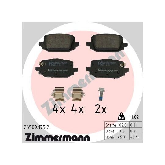 26589.175.2 - Brake Pad Set, disc brake 