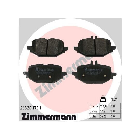 26526.170.1 - Brake Pad Set, disc brake 