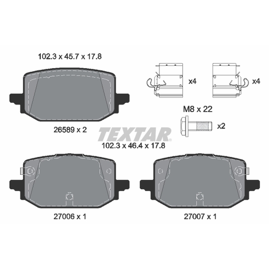 2658901 - Brake Pad Set, disc brake 