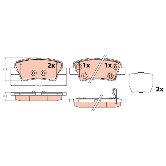 GDB2309 - Brake Pad Set, disc brake 