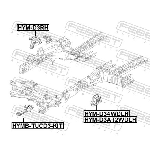 HYM-D3RH - Motormontering 