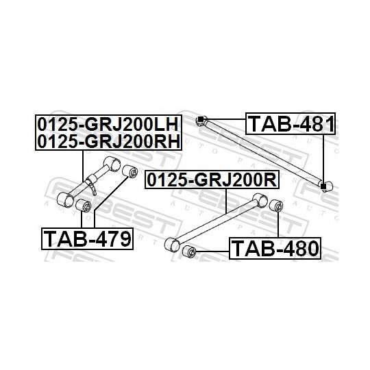 0125-GRJ200RH - Track Control Arm 