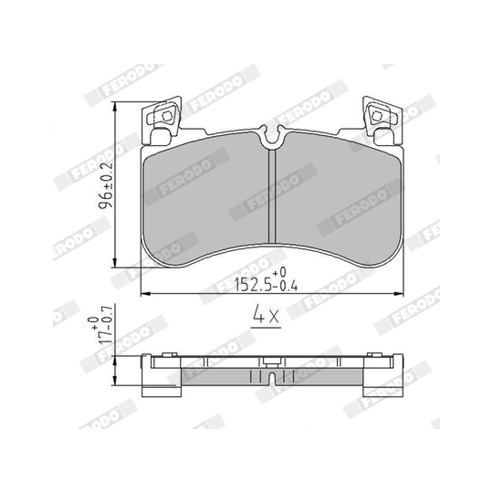 FDB5220 - Brake Pad Set, disc brake 