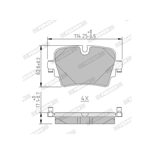 FDB5308 - Brake Pad Set, disc brake 