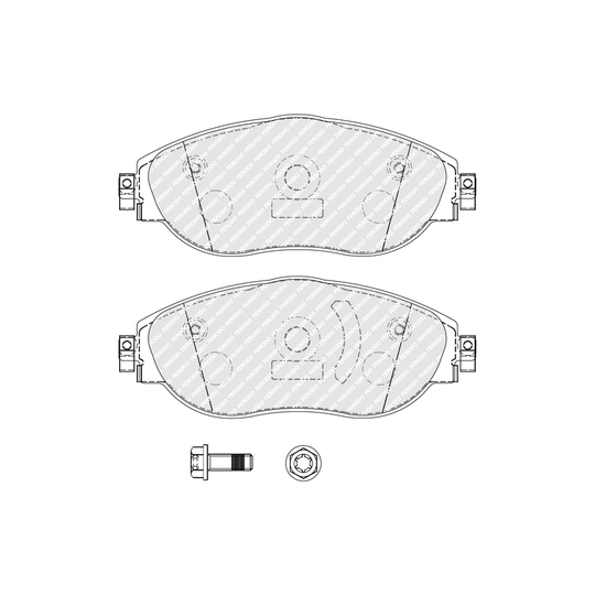 FDB5380 - Piduriklotsi komplekt, ketaspidur 