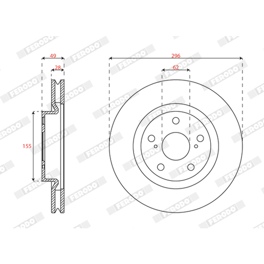 DDF3055C - Brake Disc 