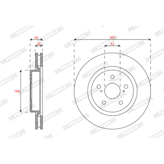 DDF2925C - Brake Disc 