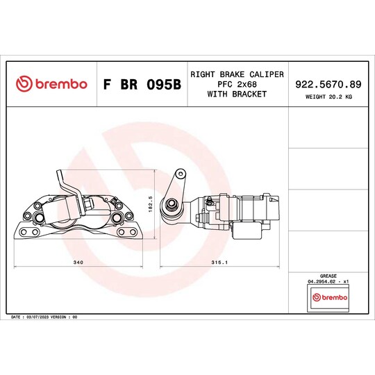 F BR 095B - Bromsok 