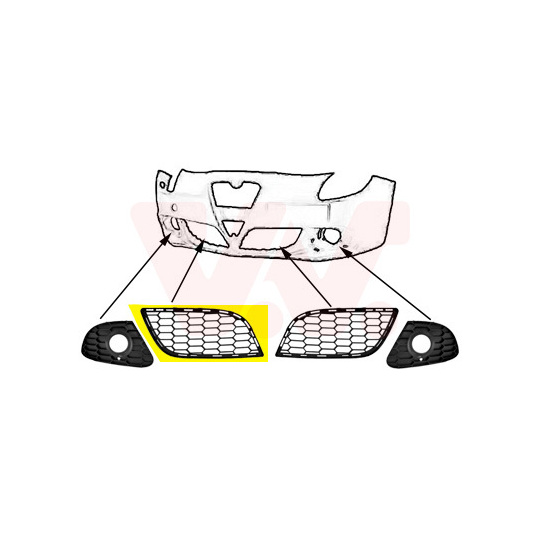 0113596 - Ventilation Grille, bumper 