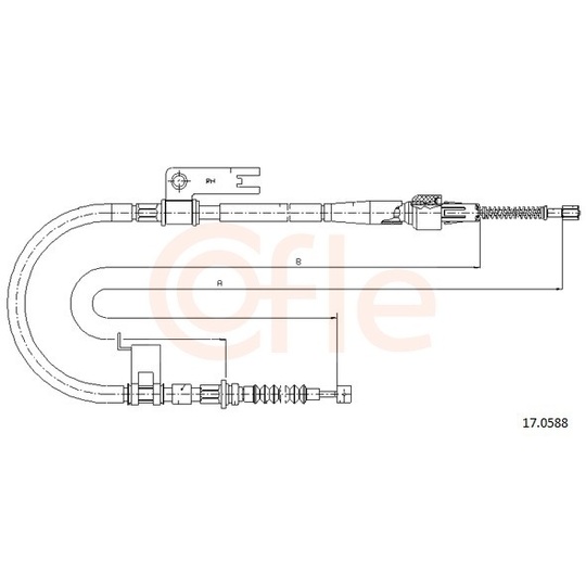 92.17.0588 - Cable, parking brake 