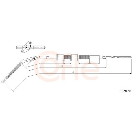 92.10.9470 - Cable, parking brake 