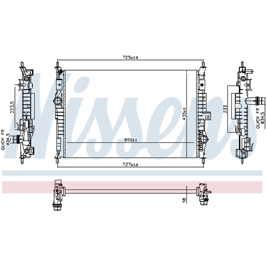 607088 - Radiator, engine cooling 