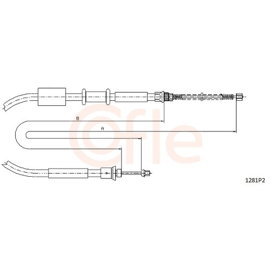 92.1281P2 - Cable, parking brake 