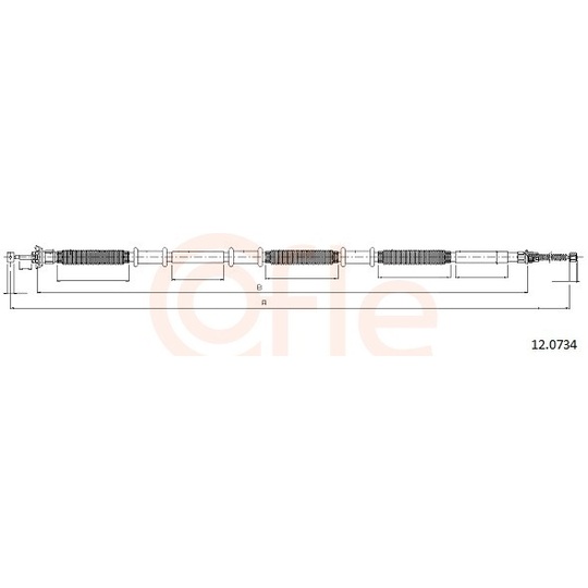 92.12.0734 - Cable, parking brake 