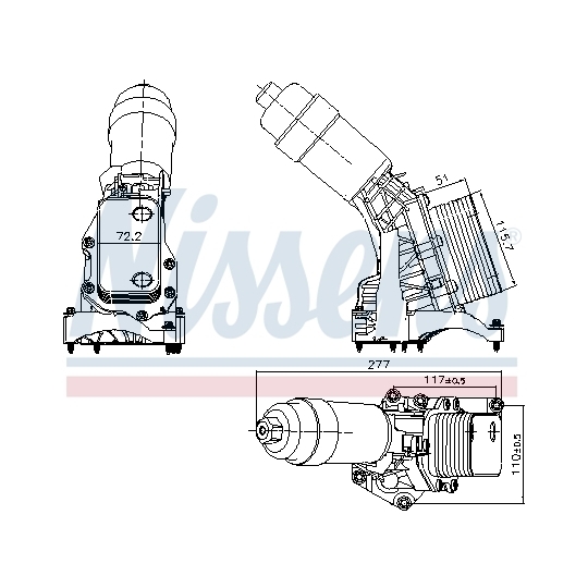 91395 - Oil Cooler, engine oil 