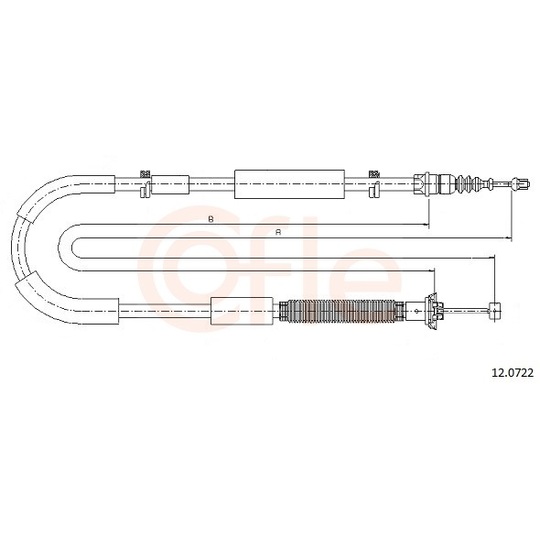 92.12.0722 - Cable, parking brake 