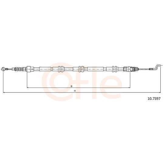 92.10.7397 - Cable, parking brake 