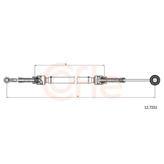 92.12.7252 - Cable, manual transmission 